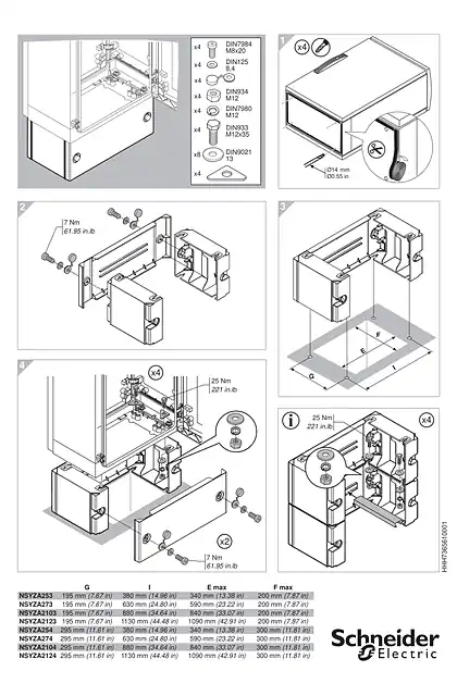 schneider施耐德PanelSeT PLA - Pol plinth H200 f_ PLA - Instruction sheet